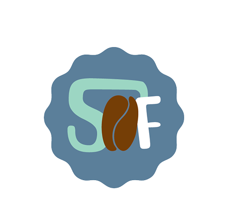 Seafoam brandmark — blue scallop