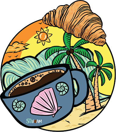 Coastal scene illustration